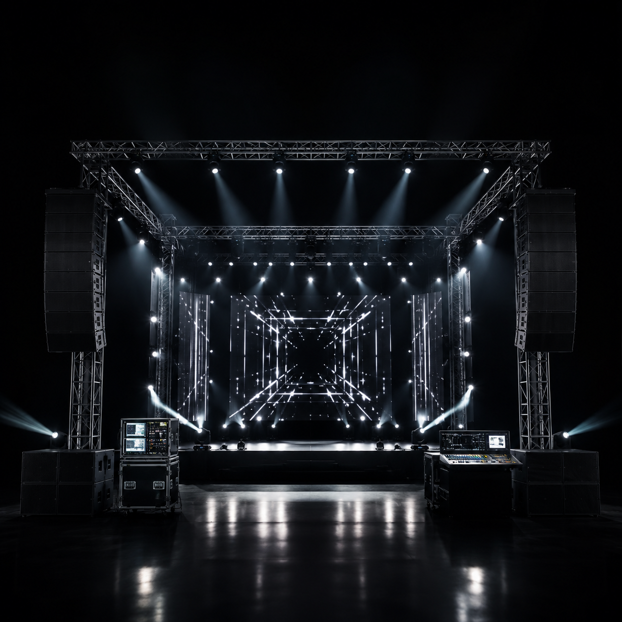 Event AV production team at corporate event